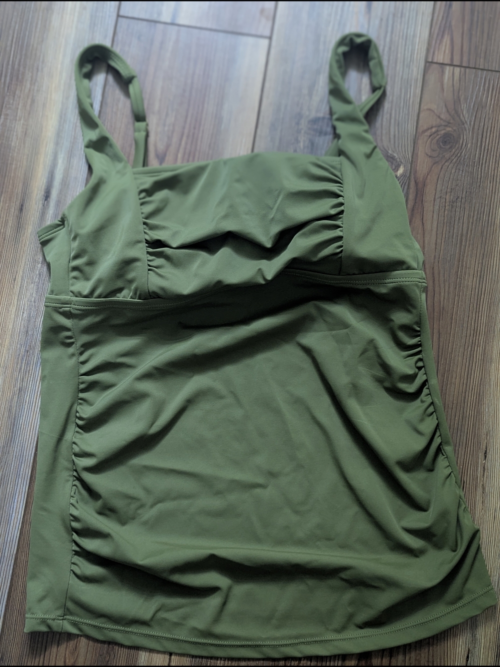 Target Olive Green Ruched Tankini Top